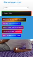 How statuslagao.com looks like on a mobile device such as an iPhone.