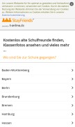 How stayfriends.de looks like on a mobile device such as an iPhone.