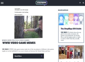 How stayhipp.com looks like on a tablet such as an iPad.