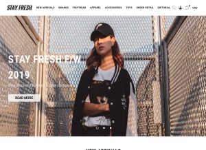How stayingfresh.ca looks like on a tablet such as an iPad.
