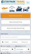 How stayparktravel.com looks like on a mobile device such as an iPhone.