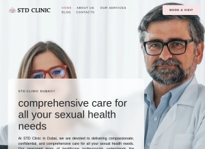 How stdclinicindubai.com looks like on a tablet such as an iPad.