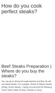 How steakovercooked.com looks like on a mobile device such as an iPhone.