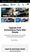 How steeda.com looks like on a mobile device such as an iPhone.