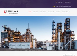 How steelman.co.in looks like on a tablet such as an iPad.