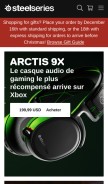 How steelseries.com looks like on a mobile device such as an iPhone.