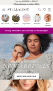 How stelladot.com looks like on a mobile device such as an iPhone.