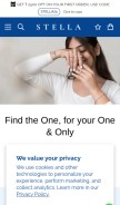 How stellafinejewellery.com looks like on a mobile device such as an iPhone.