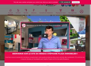 How stephaneplazaimmobilier.com looks like on a tablet such as an iPad.