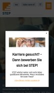 How stepnet.de looks like on a mobile device such as an iPhone.