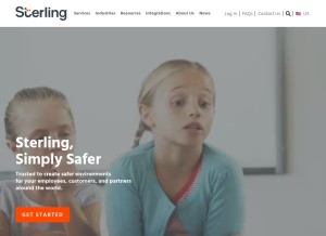 How sterlingcheck.com looks like on a tablet such as an iPad.