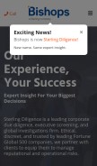 How sterlingdiligence.com looks like on a mobile device such as an iPhone.