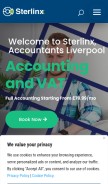 How sterlinxglobal.com looks like on a mobile device such as an iPhone.