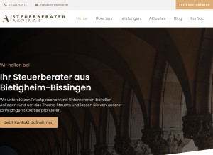 How steuerberater-akpinar.de looks like on a tablet such as an iPad.