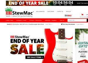 How stewmac.com looks like on a tablet such as an iPad.