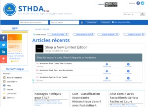 How sthda.com looks like on a tablet such as an iPad.