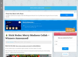 How sticknodes.com looks like on a tablet such as an iPad.