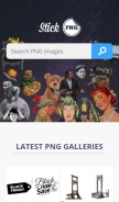How stickpng.com looks like on a mobile device such as an iPhone.