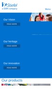 How stiefel.com looks like on a mobile device such as an iPhone.