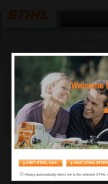 How stihl.com looks like on a mobile device such as an iPhone.