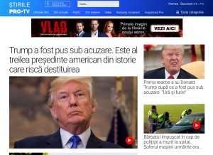 How stirileprotv.ro looks like on a tablet such as an iPad.