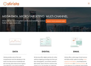 How stirista.com looks like on a tablet such as an iPad.
