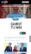 How stitcher.com looks like on a mobile device such as an iPhone.