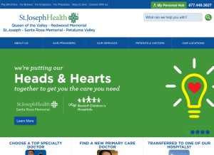 How stjosephhealth.org looks like on a tablet such as an iPad.