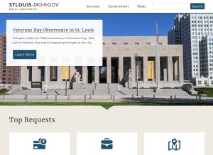 How stlouis-mo.gov looks like on a tablet such as an iPad.