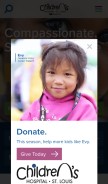 How stlouischildrens.org looks like on a mobile device such as an iPhone.