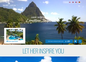 How stlucia.org looks like on a tablet such as an iPad.