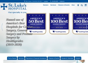 How stlukes-stl.com looks like on a tablet such as an iPad.
