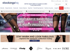 How stockingshq.com looks like on a tablet such as an iPad.