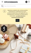 How stockmann.com looks like on a mobile device such as an iPhone.