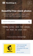 How stocksnap.io looks like on a mobile device such as an iPhone.