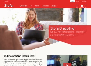 How stofa.dk looks like on a tablet such as an iPad.