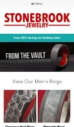 How stonebrookjewelry.com looks like on a mobile device such as an iPhone.