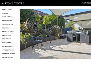 How stonecentre.com.au looks like on a tablet such as an iPad.