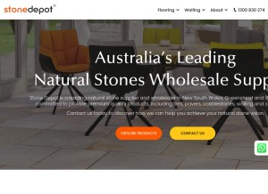 How stonedepot.com.au looks like on a tablet such as an iPad.