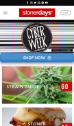 How stonerdays.com looks like on a mobile device such as an iPhone.