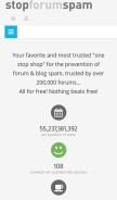 How stopforumspam.com looks like on a mobile device such as an iPhone.