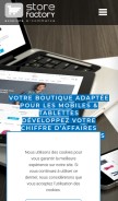 How store-factory.com looks like on a mobile device such as an iPhone.