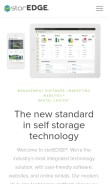 How storedge.com looks like on a mobile device such as an iPhone.