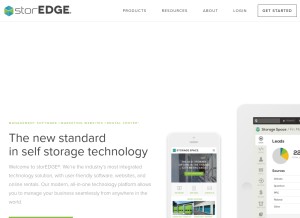 How storedge.com looks like on a tablet such as an iPad.