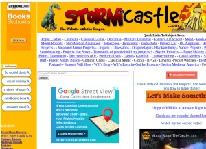 How stormthecastle.com looks like on a tablet such as an iPad.
