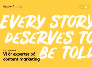 How storymedia.se looks like on a tablet such as an iPad.