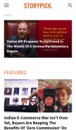 How storypick.com looks like on a mobile device such as an iPhone.