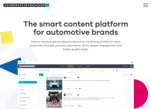 How storystream.ai looks like on a tablet such as an iPad.
