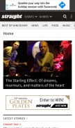 How straight.com looks like on a mobile device such as an iPhone.