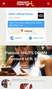 How straightfromthea.com looks like on a mobile device such as an iPhone.